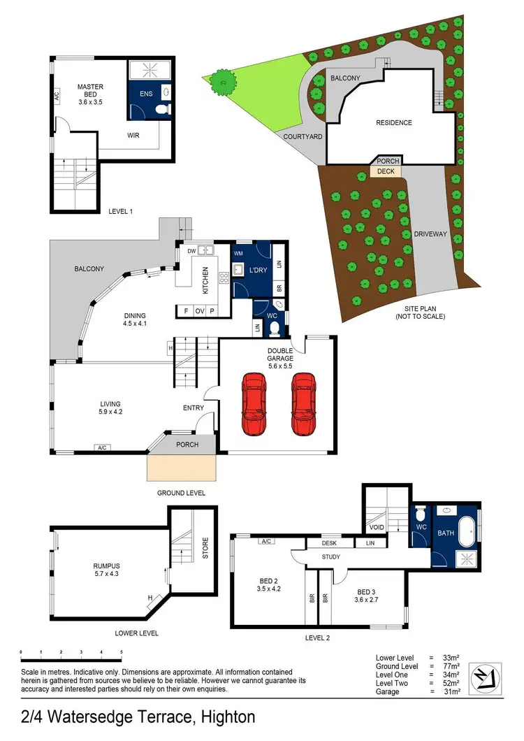 Floorplan of Homely townhouse listing, 2/4 Watersedge Terrace, Highton VIC 3216