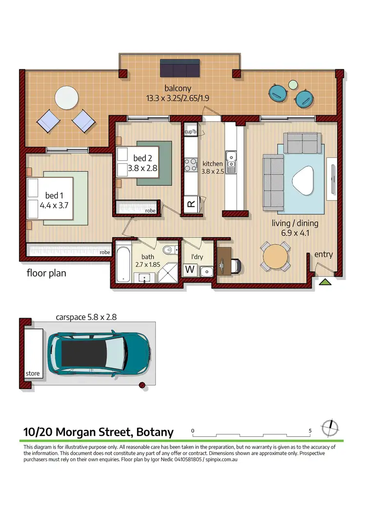 Floorplan of Homely unit listing, 10/20 Morgan Street, Botany NSW 2019