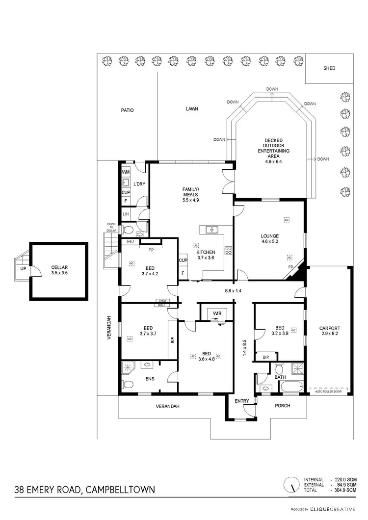 Floorplan of Homely house listing, 38 Emery Road, Campbelltown SA 5074