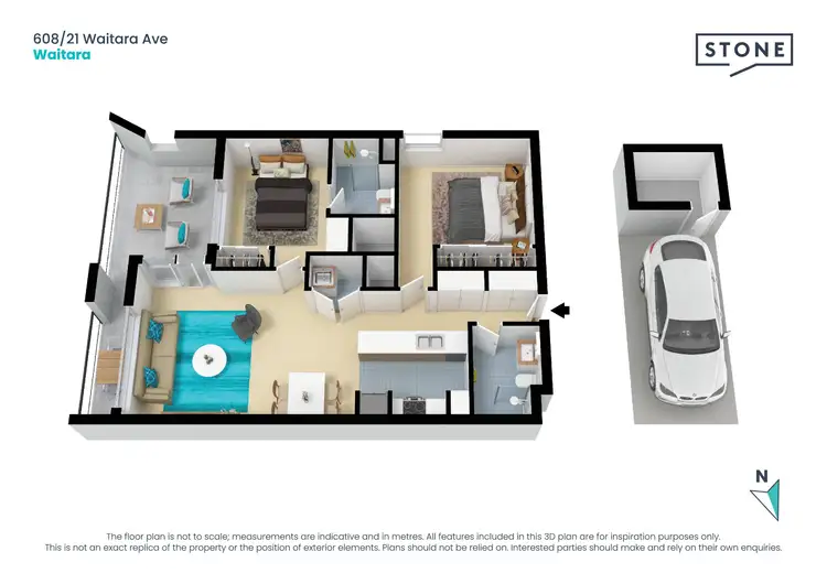 Floorplan of Homely apartment listing, 608/21-37 Waitara Avenue, Waitara NSW 2077
