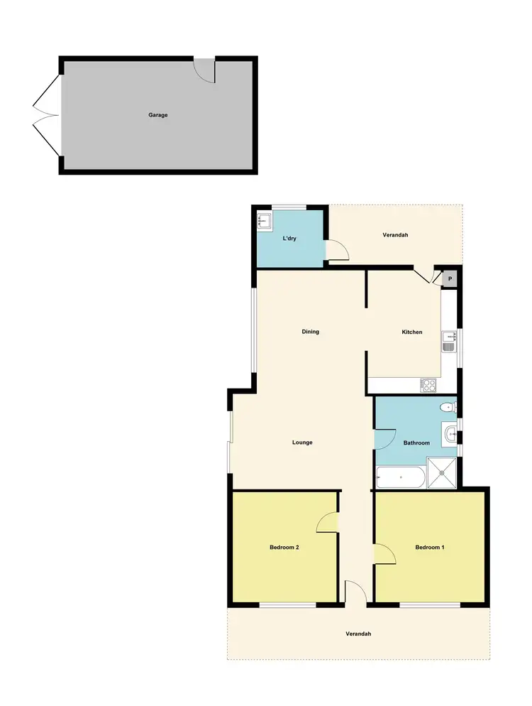 Floorplan of Homely house listing, 20 Taylor Street, Maryborough VIC 3465