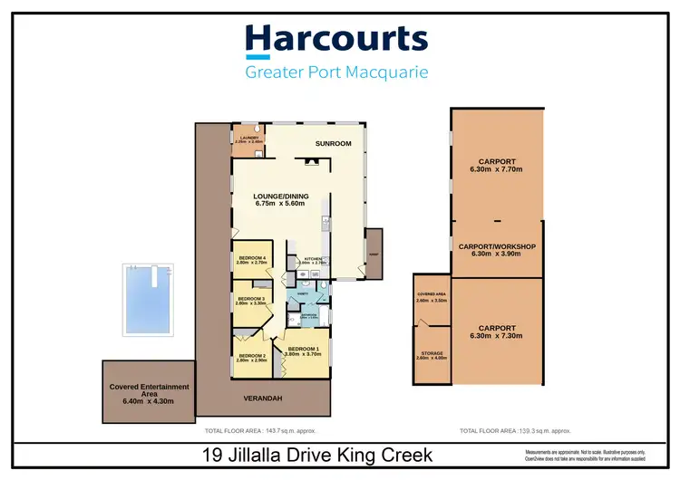 Floorplan of Homely rural property listing, 19 Jillalla Drive, King Creek NSW 2446
