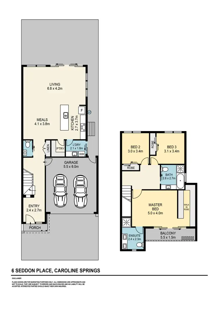 Floorplan of Homely house listing, 6 Seddon Place, Caroline Springs VIC 3023