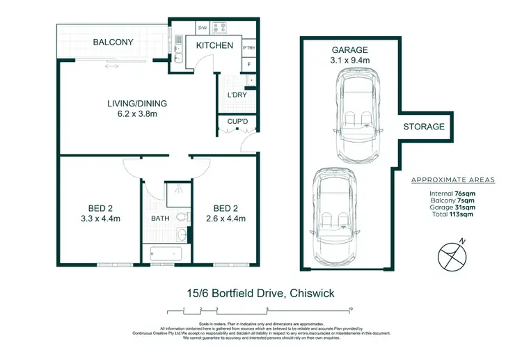Floorplan of Homely apartment listing, 15/6 Bortfield Drive, Chiswick NSW 2046