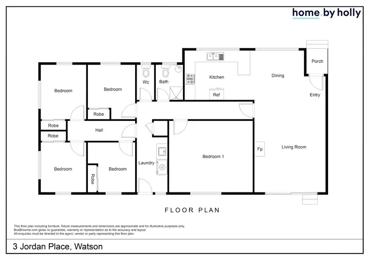 Floorplan of Homely house listing, 3 Jordan Place, Watson ACT 2602