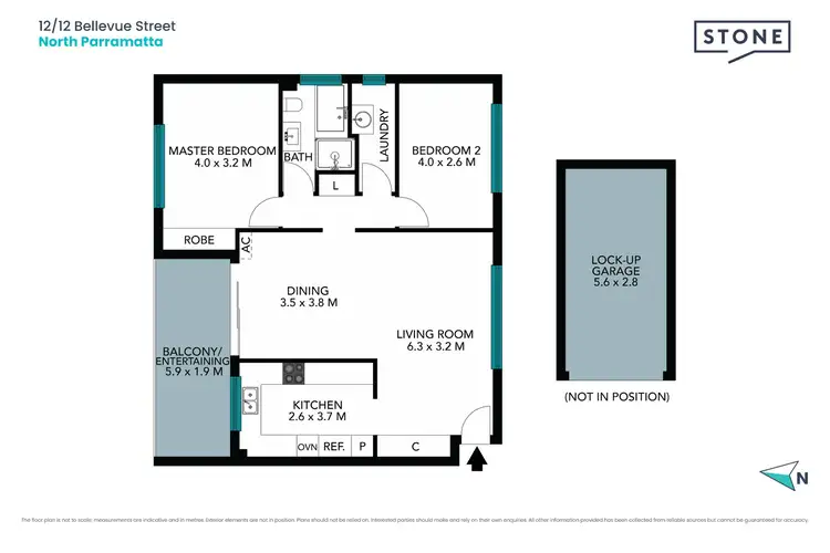 Floorplan of Homely apartment listing, 12/12 Bellevue Street, North Parramatta NSW 2151