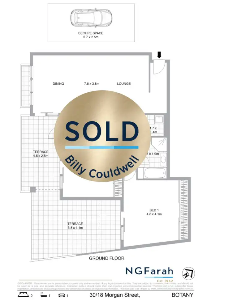 Floorplan of Homely apartment listing, 30/18 Morgan Street, Botany NSW 2019