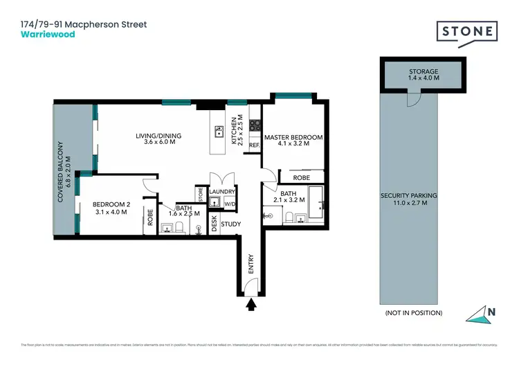 Floorplan of Homely apartment listing, 174/79-91 Macpherson Street, Warriewood NSW 2102