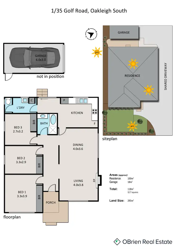 Floorplan of Homely unit listing, 1/35 Golf Road, Oakleigh South VIC 3167