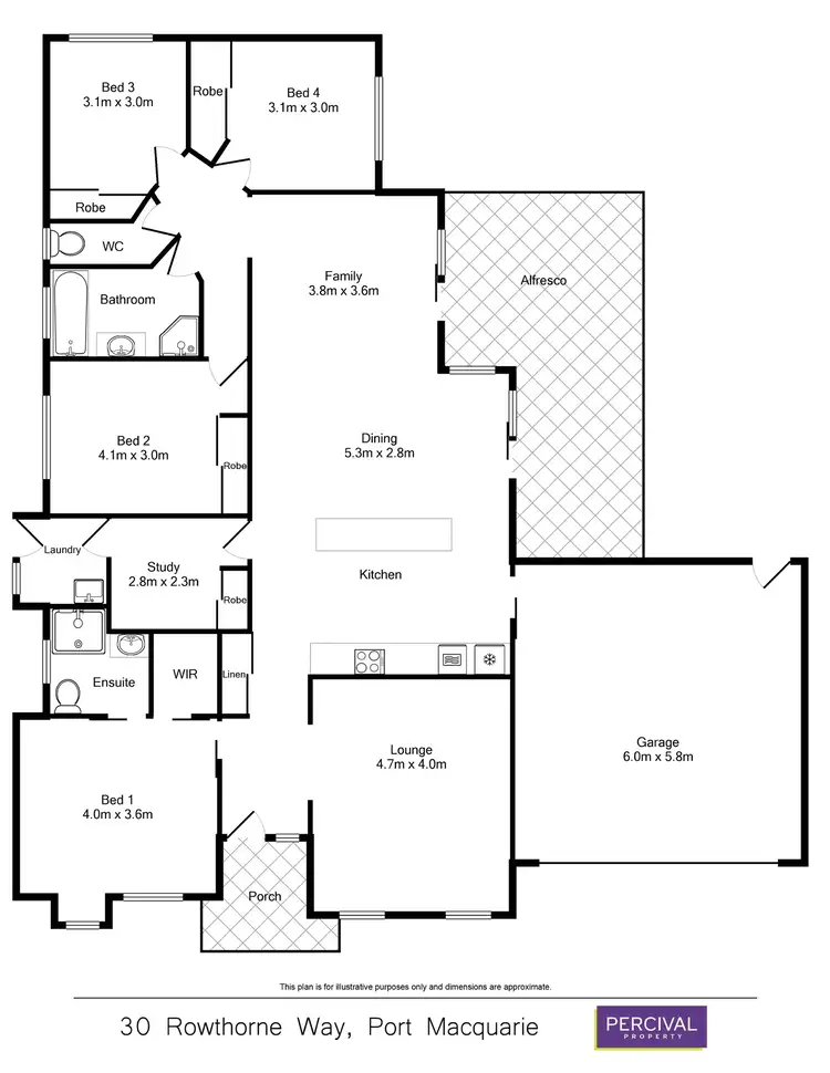 Floorplan of Homely house listing, 30 Rowthorne Way, Port Macquarie NSW 2444
