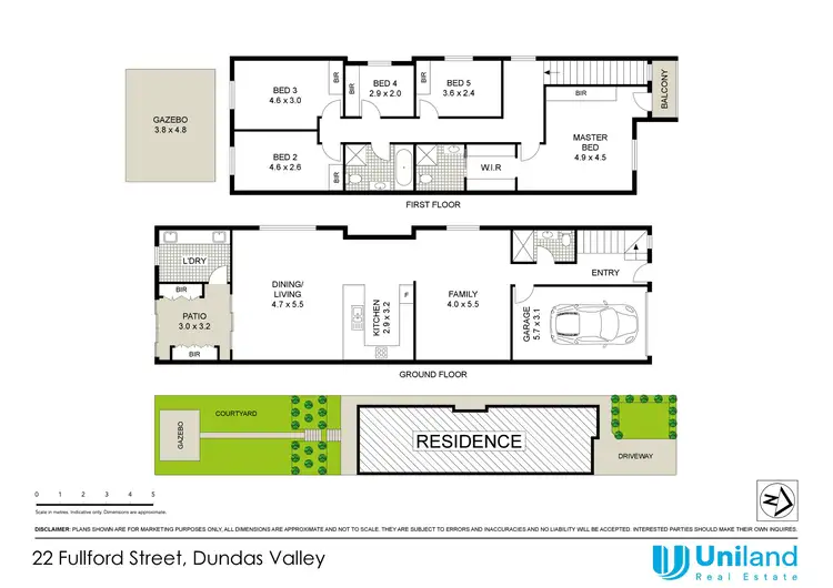 Floorplan of Homely semi-detached listing, 22 Fullford Street, Dundas Valley NSW 2117