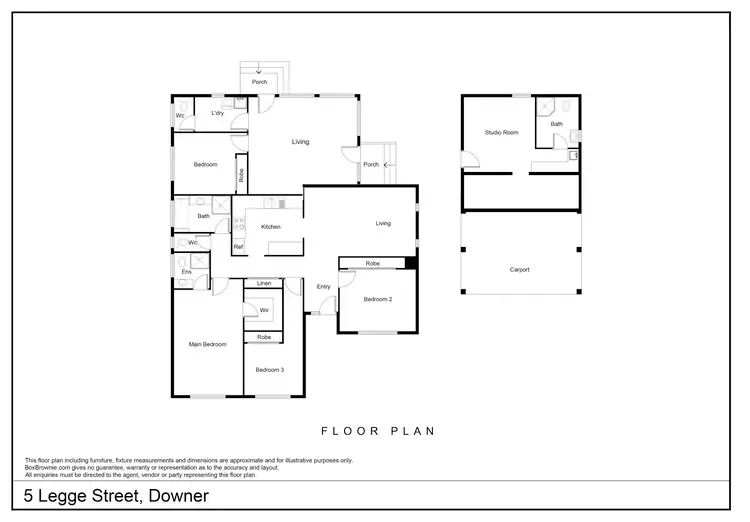 Floorplan of Homely house listing, 5 Legge Street, Downer ACT 2602