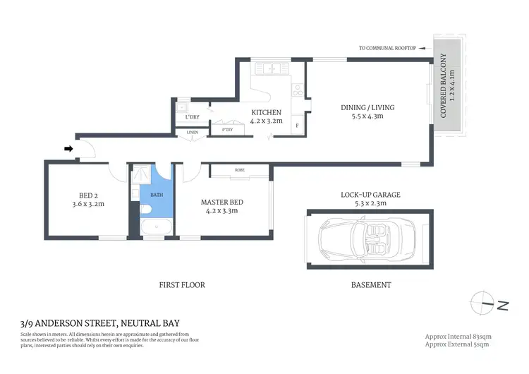 Floorplan of Homely apartment listing, 3/9 Anderson Street, Neutral Bay NSW 2089