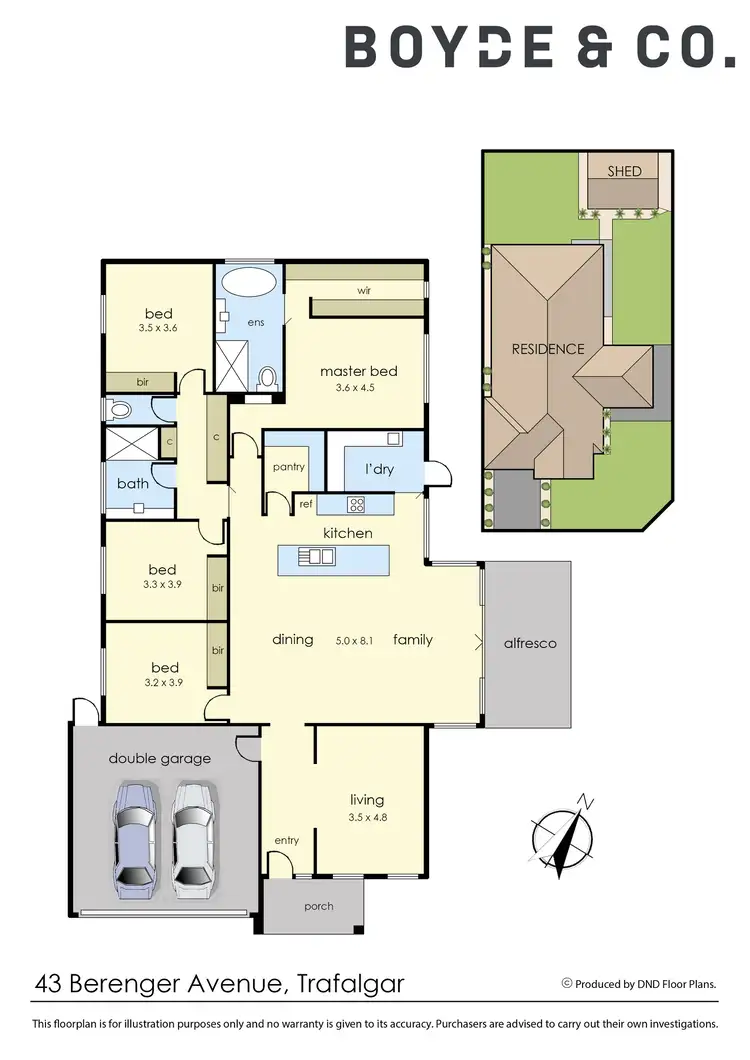 Floorplan of Homely house listing, 43 Berenger Avenue, Trafalgar VIC 3824