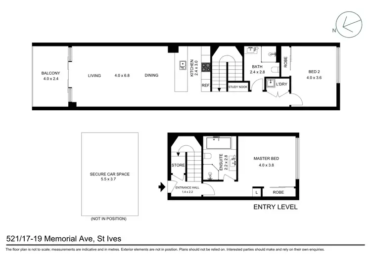 Floorplan of Homely apartment listing, B521/17-19 Memorial Avenue, St Ives NSW 2075