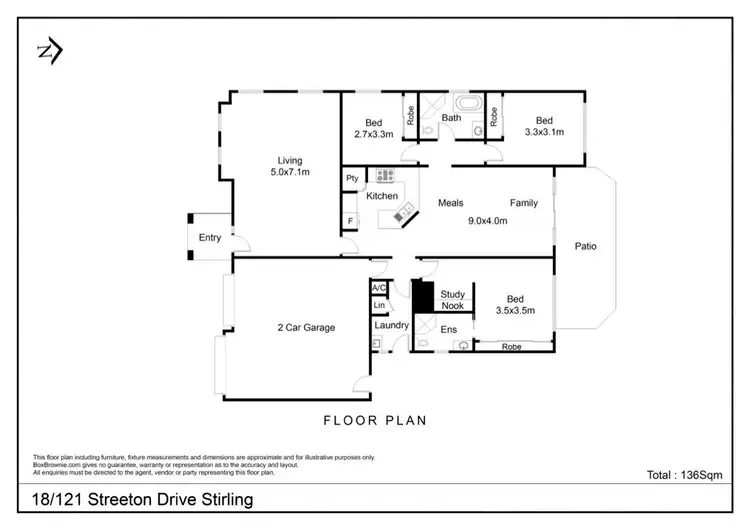 Floorplan of Homely townhouse listing, 18/121 Streeton Drive, Stirling ACT 2611