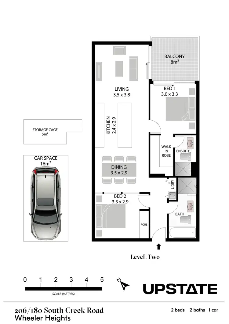 Floorplan of Homely apartment listing, 206/180 South Creek Road, Wheeler Heights NSW 2097