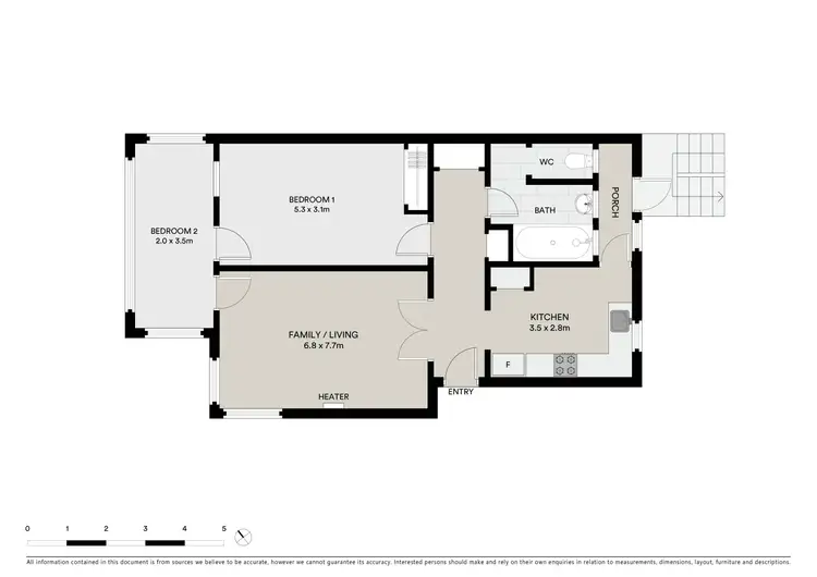 Floorplan of Homely apartment listing, 8/43 Dalgety Street, St Kilda VIC 3182