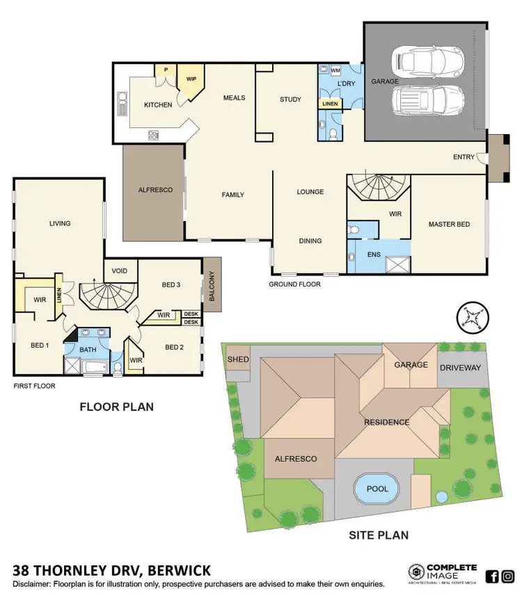 Floorplan of Homely house listing, 38 Thornley Drive, Berwick VIC 3806