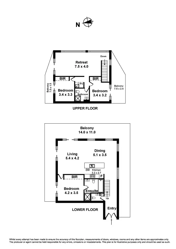 Floorplan of Homely townhouse listing, 204/53 Sargood Street, Altona VIC 3018