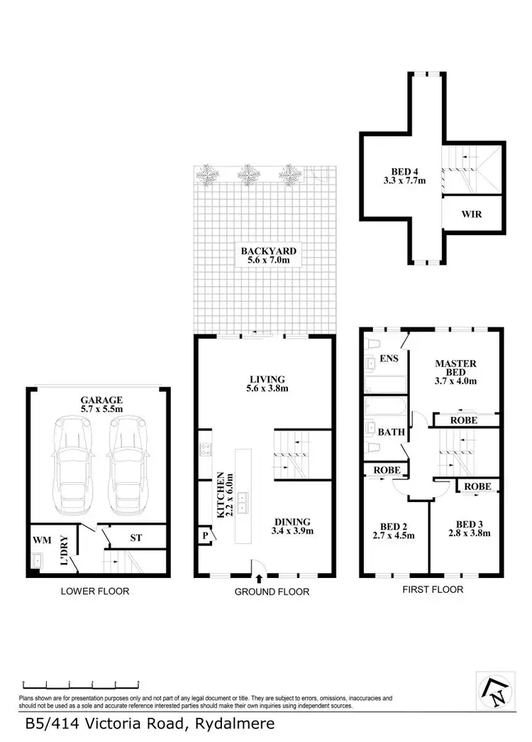Floorplan of Homely townhouse listing, B5/414-420 Victoria Road, Rydalmere NSW 2116