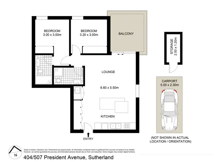 Floorplan of Homely apartment listing, 404/507 President Avenue, Sutherland NSW 2232