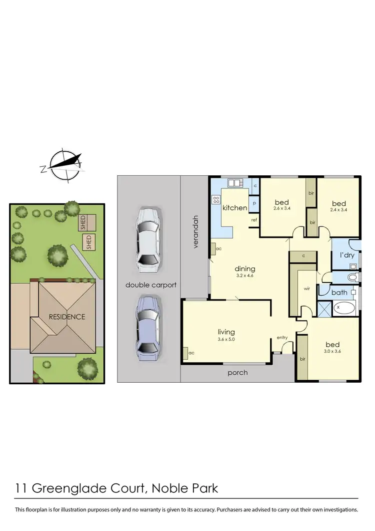 Floorplan of Homely house listing, 11 Greenglade Court, Noble Park VIC 3174