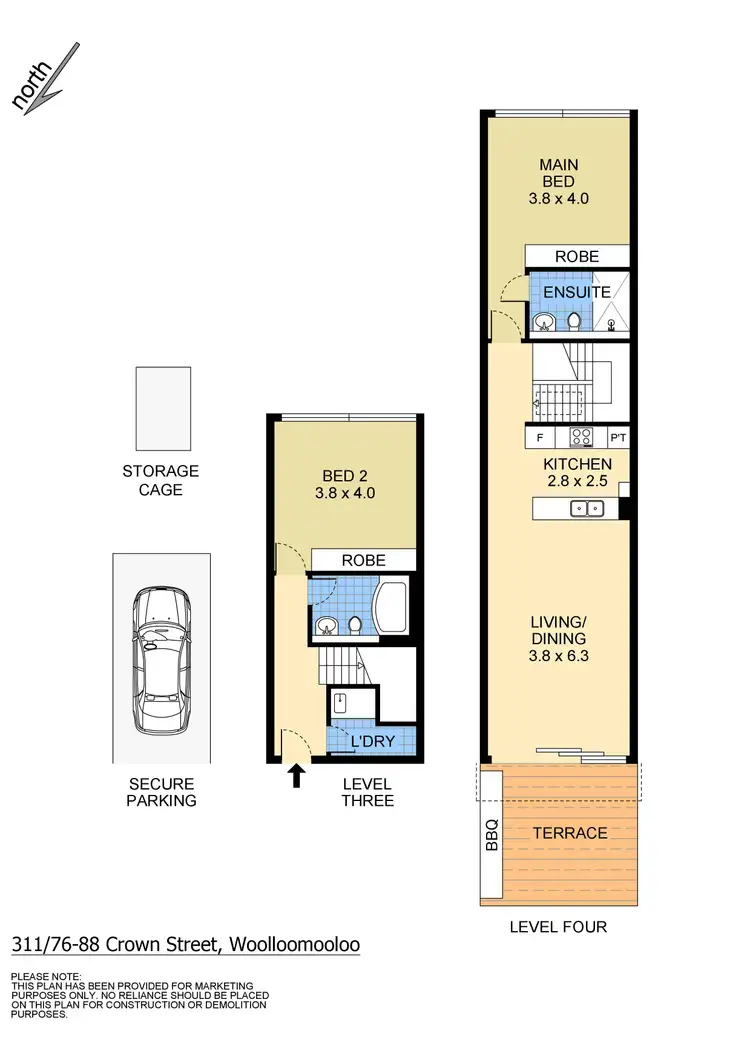 Floorplan of Homely apartment listing, 311/76-88 Crown Street, Woolloomooloo NSW 2011