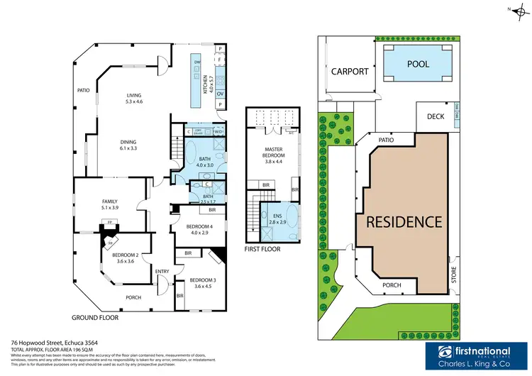 Floorplan of Homely house listing, 76 Hopwood Street, Echuca VIC 3564