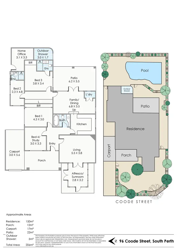 Floorplan of Homely house listing, 96 Coode Street, South Perth WA 6151