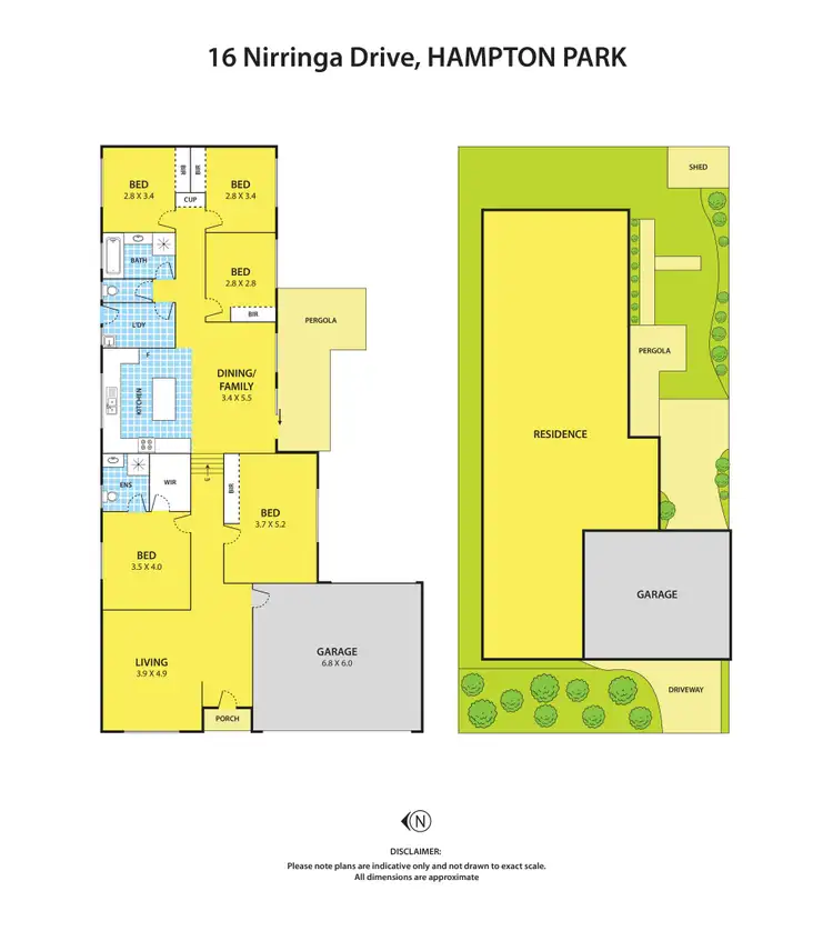 Floorplan of Homely house listing, 16 Nirringa Drive, Hampton Park VIC 3976