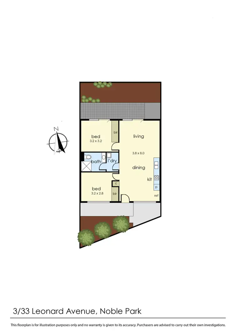 Floorplan of Homely unit listing, 3/33 Leonard Avenue, Noble Park VIC 3174