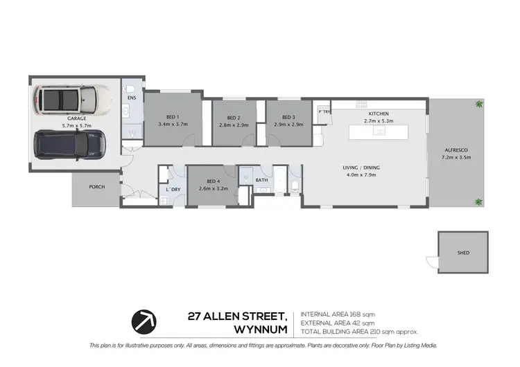 Floorplan of Homely house listing, 27 Allen Street, Wynnum QLD 4178