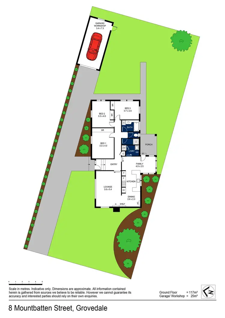 Floorplan of Homely house listing, 8 Mountbatten Street, Grovedale VIC 3216
