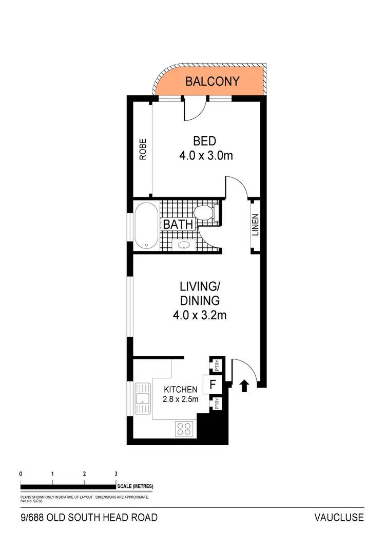 Floorplan of Homely apartment listing, 9/688 Old South Head Road, Rose Bay NSW 2029