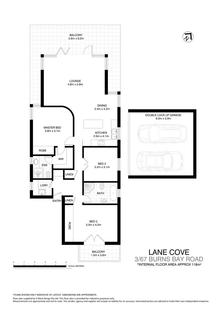 Floorplan of Homely apartment listing, 3/67a Burns Bay Road, Lane Cove NSW 2066