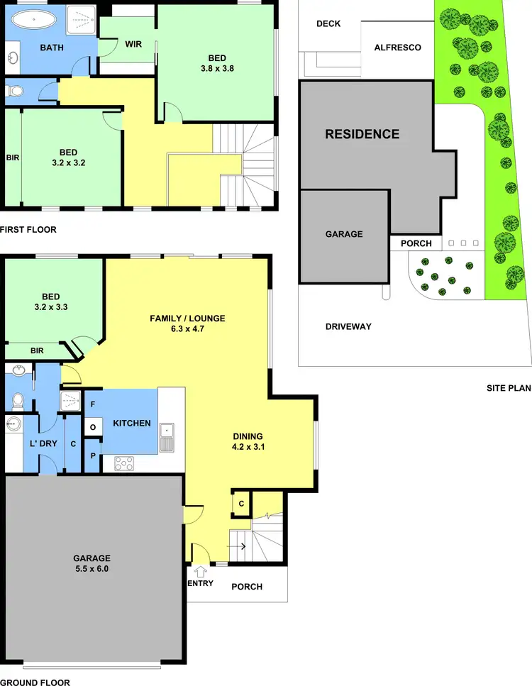 Floorplan of Homely townhouse listing, 3/28 Ruby Joy Drive, Somerville VIC 3912