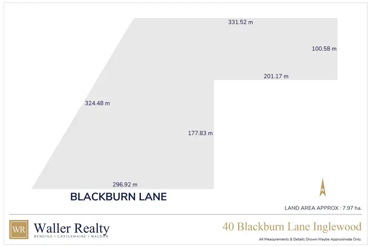 Floorplan of Homely rural property listing, 40 Blackburn Lane, Inglewood VIC 3517