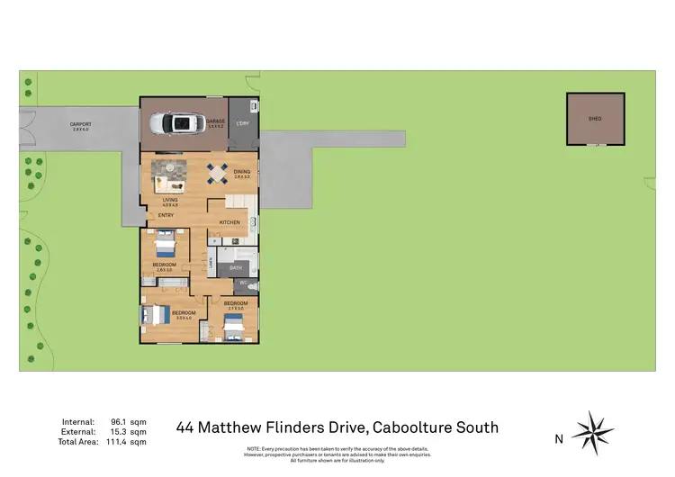 Floorplan of Homely house listing, 44 Matthew Flinders Drive, Caboolture South QLD 4510