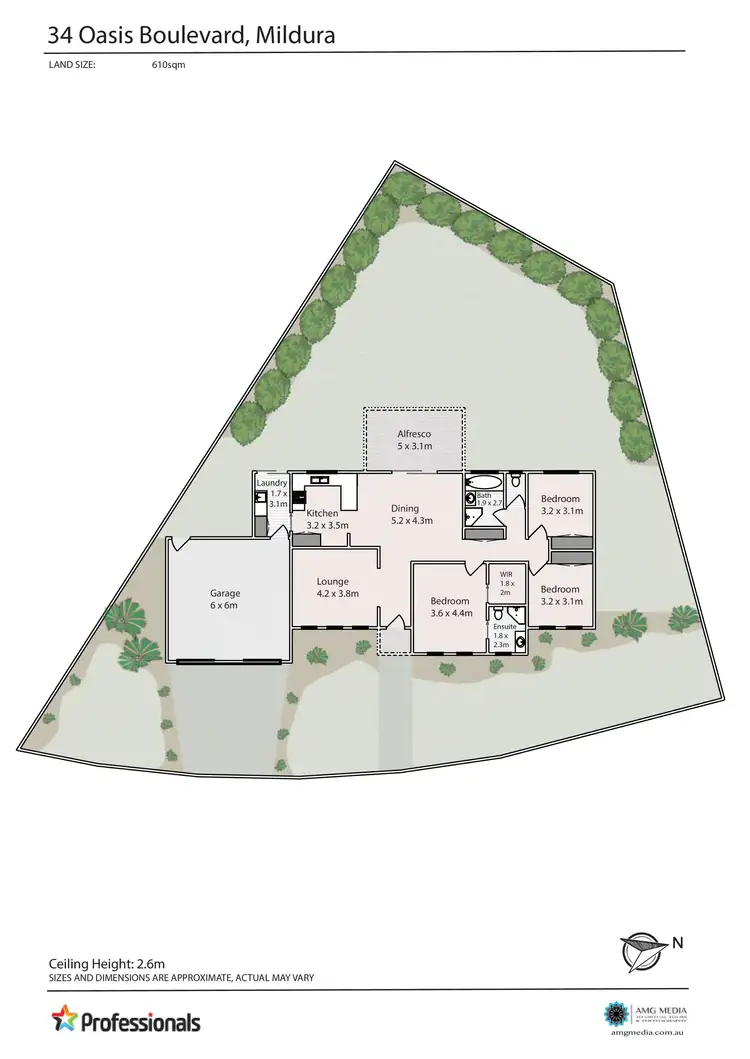Floorplan of Homely house listing, 34 Oasis Boulevard, Mildura VIC 3500