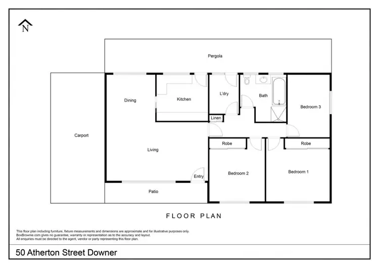 Floorplan of Homely house listing, 50 Atherton Street, Downer ACT 2602