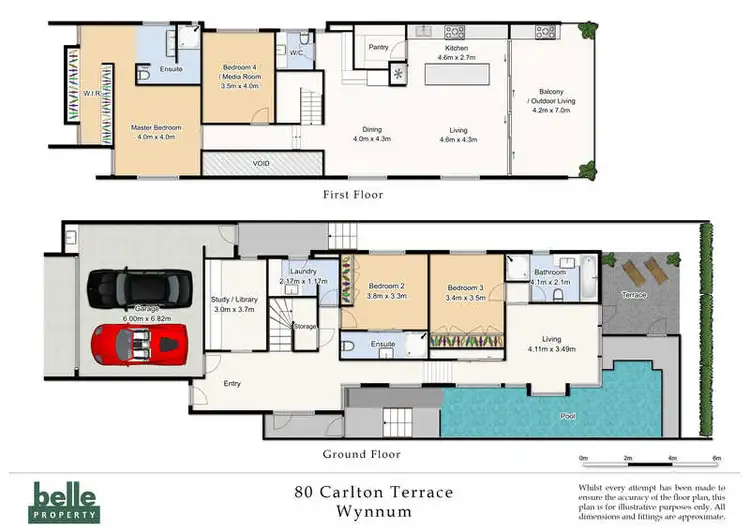 Floorplan of Homely house listing, 80 Carlton Terrace, Wynnum QLD 4178