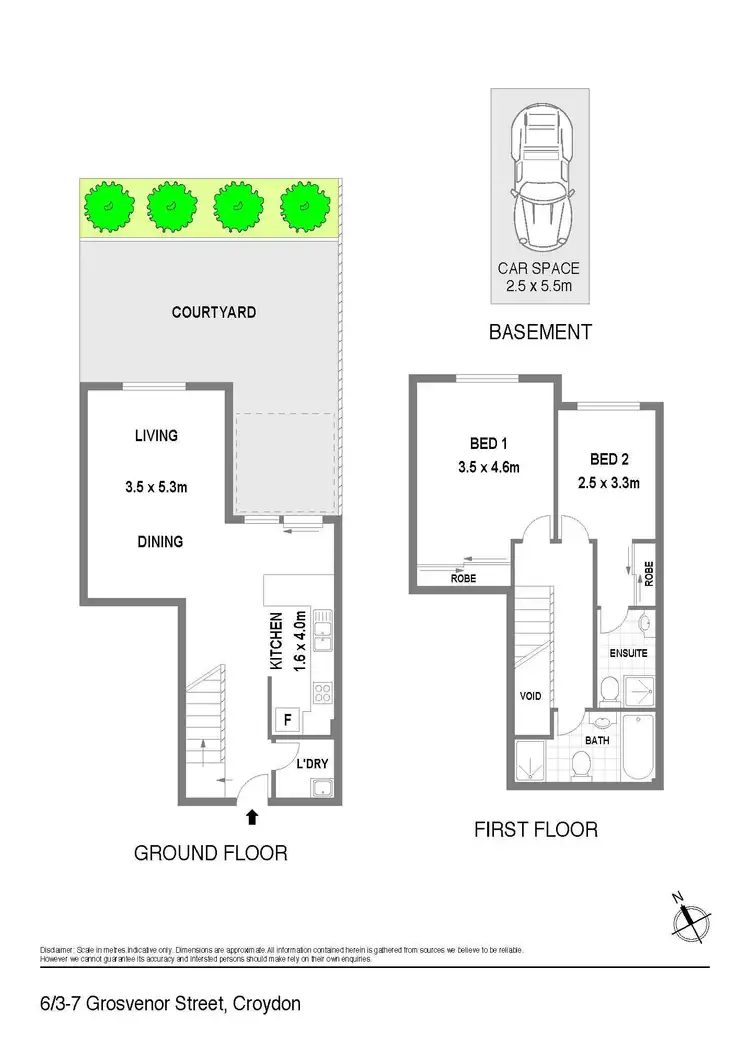 Floorplan of Homely apartment listing, 6/3-7 Grosvenor Street, Croydon NSW 2132