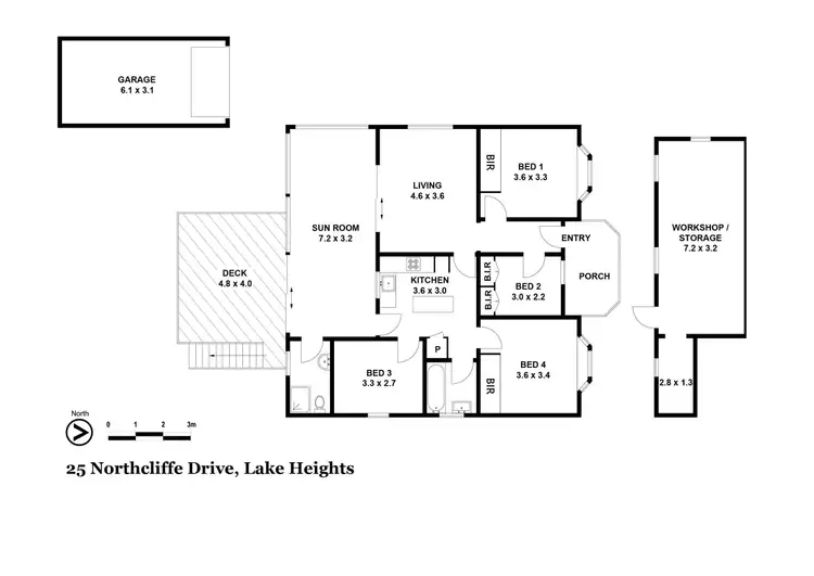 Floorplan of Homely house listing, 25 Northcliffe Drive, Lake Heights NSW 2502