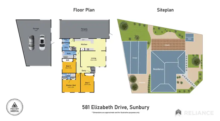 Floorplan of Homely house listing, 581 Elizabeth Drive, Sunbury VIC 3429