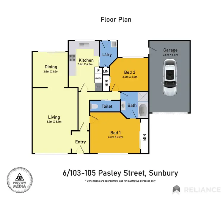 Floorplan of Homely unit listing, 6/103-105 Pasley Street, Sunbury VIC 3429
