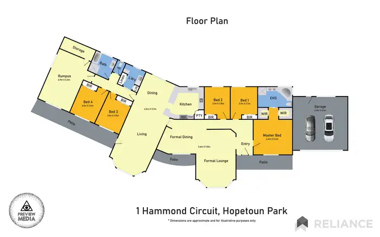 Floorplan of Homely house listing, 1 Hammond Circuit, Hopetoun Park VIC 3340