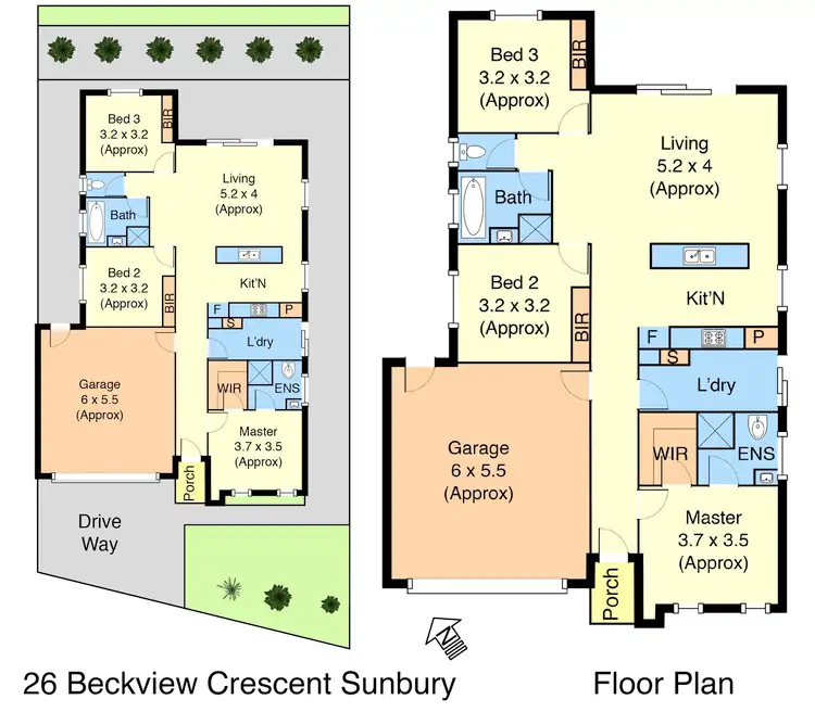 Floorplan of Homely house listing, 26 Beckview Crescent, Sunbury VIC 3429
