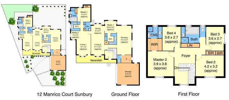Floorplan of Homely house listing, 12 Manrico Court, Sunbury VIC 3429