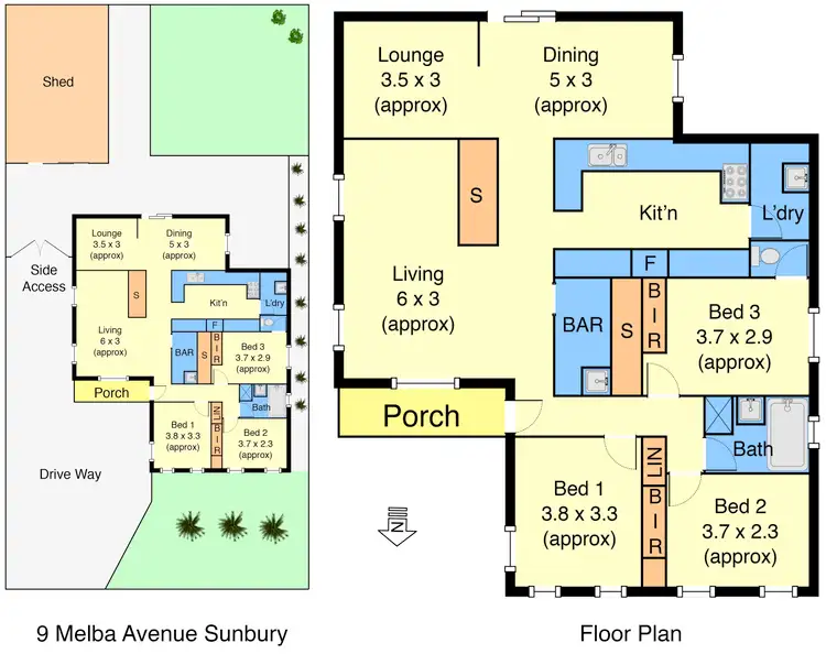 Floorplan of Homely house listing, 9 Melba Avenue, Sunbury VIC 3429
